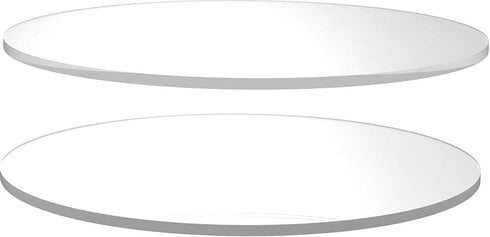 PREMIUM 6" Buttercream Cake Discs - Clear Acrylic Plastic Round Set of 2 for Serving Bake Goods Displays