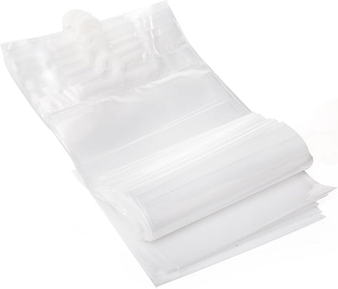 Frcctre 30 Pack 10 x 15 Inches Hanging Storage Bags, Large Hook Reusable Clear Hanging Plastic Bags for Packaging