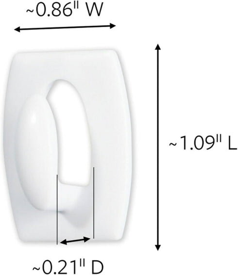 Command Damage Free Hanging Light Clips, 18 White Wall Hooks and 24 Command Strips