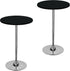 2 Pack Round Fitted Tablecloth 20 Inch Stretch Spandex Table Cover Black
