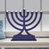 Zion Judaica Mini LED Hanukkah Menorah, Battery or USB Operated, Blue, Multiple Light Settings for Chanukah