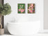 ARTZIO Animals In Bathtub Abstract Wall Art, Jungle Tiger Bathroom Decor, Set of 2 12x16in Ready to Hang