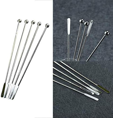 20 pcs Stainless Steel Coffee Beverage Stir Sticks, 7.4" Cocktail Stirrers Drink Swizzle Stick Picks Tools
