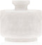 MARBLOUS KRAFTS Marble Salt Cellar with Lid 3" White Salt Box, Stone