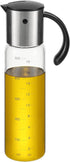 Vucchini Large Olive Oil Dispenser Bottle - 17 oz Auto Flip Condiment Container, Leakproof Glass Cruet with Stainless