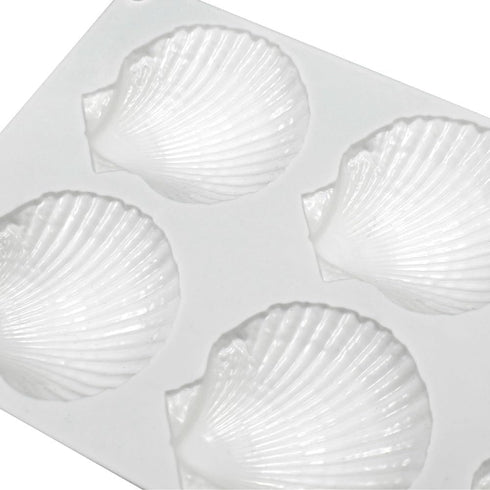 Shell Shaped Silicone Baking Mold for Cookies, Biscuit DIY Bakeware Pan Kitchen Accessories (Shell J_11.8 X6.8 X1 inch)
