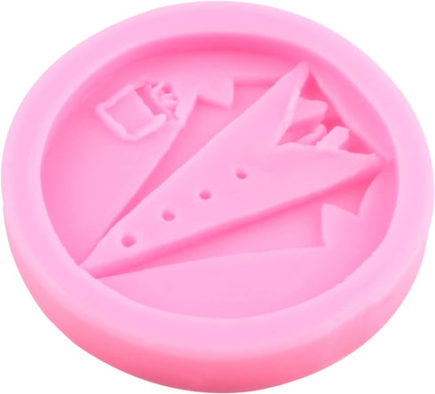 Father's Day Molds, Dad Candy Chocolate Silicone Molds, Heart Bow Tie Beard Fondant Molds Set of 4