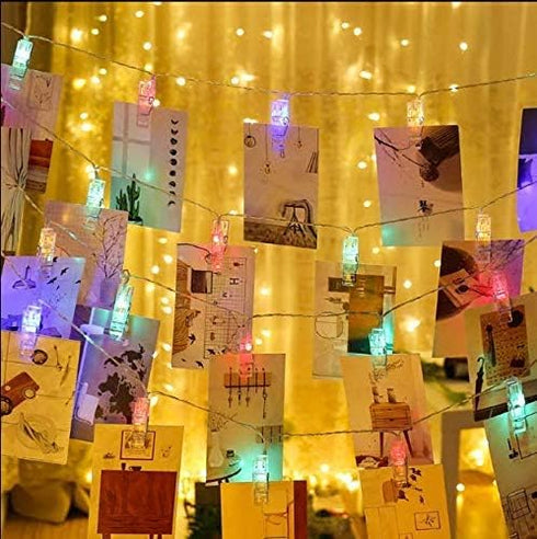 20 LED Photo Clip Starry Lights with Remote, Fairy Twinkle Lights for Home Decor, Christmas Party