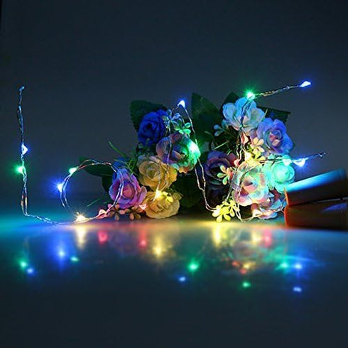 Amants01 Pack 12 20LED 39inch of Wine Bottle Lights Battery Powered, LED Cork Shaped Starry String Lights - Copper Wire