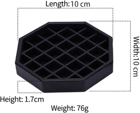 Drip Trays 4" Coffee Countertop Octagon Drip Tray Black Plastic Coffee Drip Tray with Honeycomb Grid, Pack of 2 (2 Pcs 4") by Happy Reunion