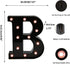 Light Up Black Alphabet Marquee Letters Sign, LED Number Lights for Home Bar, Christmas & Birthday Decorations