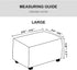 VIENLOVE Rectangle Ottoman Slipcover Polyester Blend Footstool Protector Covers Stretch with Elastic Bottom Feature