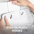 HOME GENIE 24 Pocket Strong Space Saving Over Door Shoe Organizer, Holds Up to 40 Pounds, White