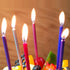 12 Count Long Thin Red Birthday Cake Candles with Holders for Birthday, Wedding Party, Cupcake Decorations