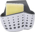Sink Caddy Sponge Holder- Kitchen Sink Soap Holder-Plastic Saddle Faucet Caddy-Double Organizer for Brushes, Sponges