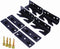 Bed Rail Bracket - Black Heavy Duty Non-Mortise Fasteners, Set of 4 (Screws Included)