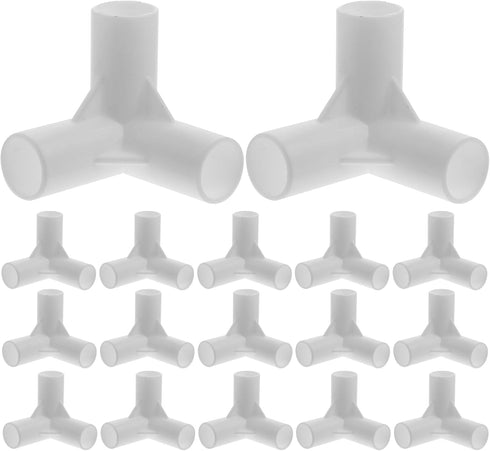 Yardwe 20pcs Tent Joint Canopy Fittings for Parties, Canopy Center Connector, Plastic White Awning