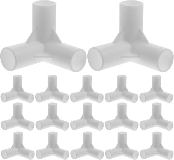Yardwe 20pcs Tent Joint Canopy Fittings for Parties, Canopy Center Connector, Plastic White Awning