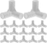 Yardwe 20pcs Tent Joint Canopy Fittings for Parties, Canopy Center Connector, Plastic White Awning