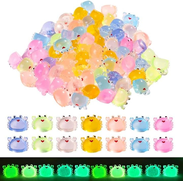 70 Pcs Mini Resin Crab Figurine Bulk Mini Crab Figurine Cake Decorations