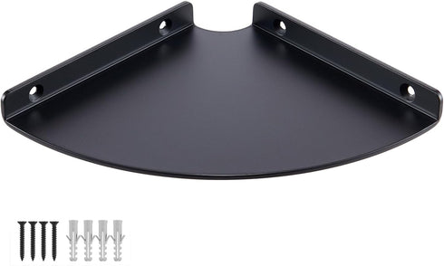 YUjieSTC 6 Inch Corner Shelf - Heavy Duty 3.0mm Aluminum Alloy Wall Mounted