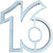 NUMBER 16 SWEET SIXTEEN BIRTHDAY COOKIE CUTTER, MADE IN USA, PR108-16