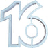 NUMBER 16 SWEET SIXTEEN BIRTHDAY COOKIE CUTTER, MADE IN USA, PR108-16