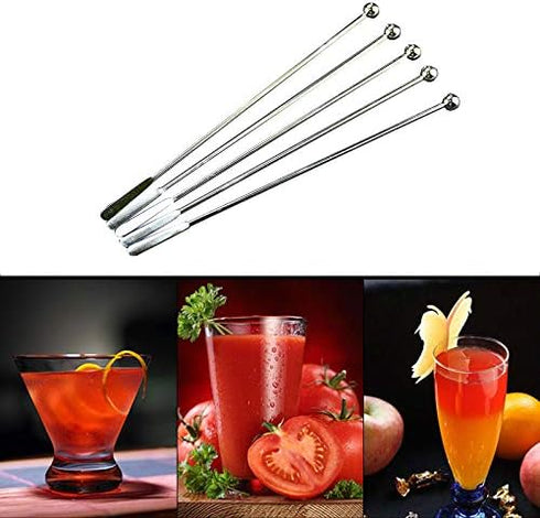 20 pcs Stainless Steel Coffee Beverage Stir Sticks, 7.4" Cocktail Stirrers Drink Swizzle Stick Picks Tools