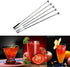 20 pcs Stainless Steel Coffee Beverage Stir Sticks, 7.4" Cocktail Stirrers Drink Swizzle Stick Picks Tools