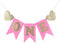 Hongkai Glitter Gold 1st Birthday Highchair Banner girl baby Birthday ONE Banner One