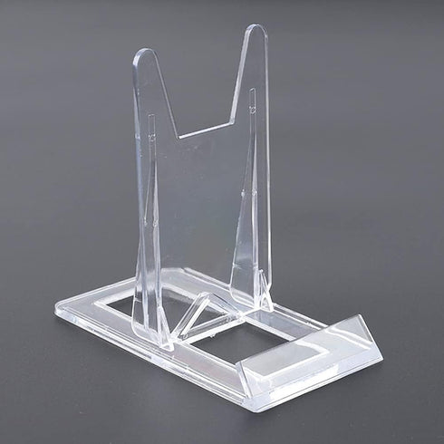 2 Pieces Adjustable Acrylic Easel Display Stands, Mini Plate Display Stands for Coins