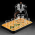 Set Set (6 RORA Lazy Kungfu Glass Tea Semi Automatic Drip Rotating with Infuser Glass Teapot cups)