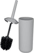 Brasil Toilet Brush with Holder - Plastic Toilet Bowl Cleaner Brush, Grey, Dimensions 3.9 x 3.9 x 14.6 in