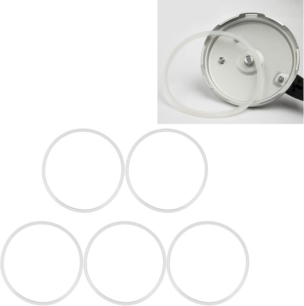 Silicone O-Ring Sealing, 5PCS Flexible Durable for Pressure Cooker Lid (18cm)