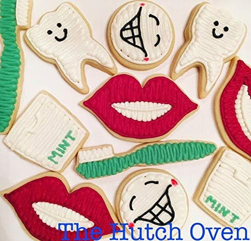 Dentist Party Tooth and Toothbrush Cookie Cutter Set, 2 Piece, Tin Plated Steel