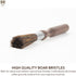 MAGNET Professional Coffee Grinder Cleaning Brush, Natural Bristle with Magnetic Snap, Walnut Handle