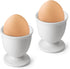 vibedor 2 Pcs Ceramic Egg Stand Holders, Porcelain Egg Holders White Egg Cups for Soft Boiled Eggs in Kitchen