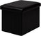 B FSOBEIIALEO Folding Storage Ottoman Cube Faux Leather Ottomans for Living Room,