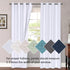 H.VERSAILTEX 2 Panels White Valance for Windows | Natural Blackout Curtains for Small Windows, 52" W x 18" L