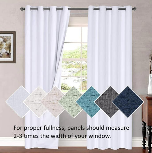 H.VERSAILTEX Blackout Room Darkening Thermal Insulated Grommet Curtains, Dove Gray, 1 Panel, 52" x 96"