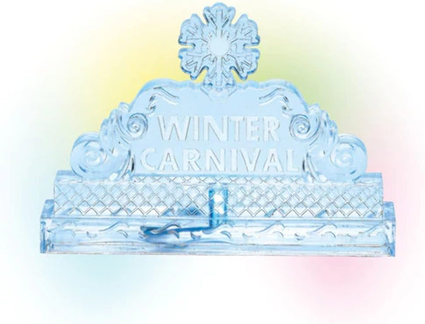Department 56 Village Collection Accessories - Ice Castle Sign Lit Figurine, 2.83 Inch, Multicolor