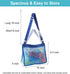 Hiflyer 2 Pack Seashell Mesh Bags with Zipper, Shell Bag for Sand Toys Mesh Bag for Toys, Beach Must Haves for Kids