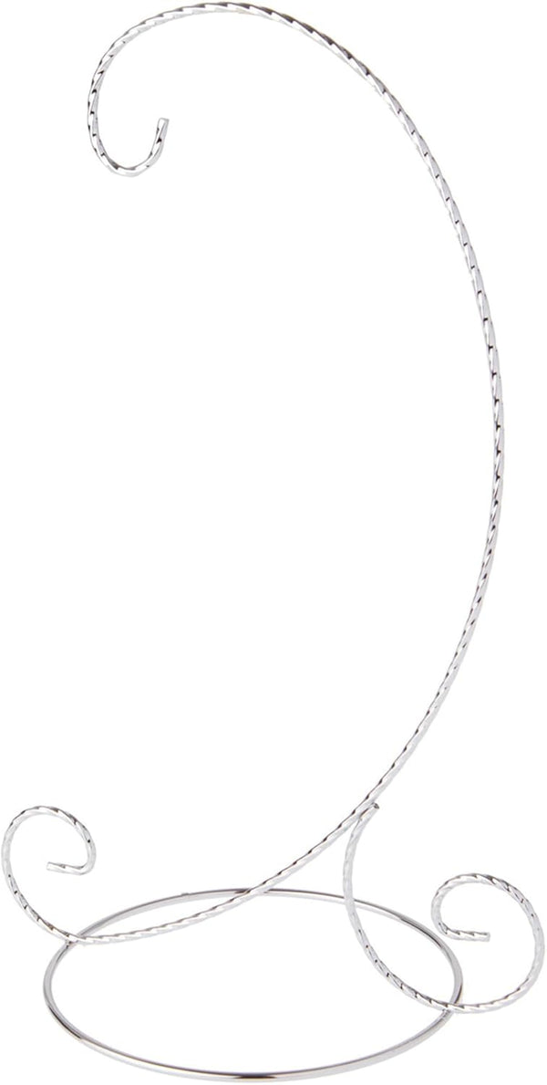 Bard's Twisted Silver Ornament Stand, Large, 12.25" H x 5.5" W x 7.5" D, Pack of 2