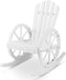 Outvita Adirondack Rocking Chair, Wood Wagon Rocker, Outdoor Wooden Carbonized Lounge Chairs