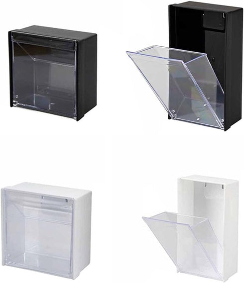 Magnetic Wall Mounted Bathroom Organizer, Cotton Pad Holder Makeup Box for Storage Container