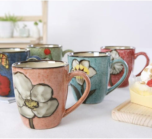 12oz Ceramics Cappuccino Mug,Coffee mugs,Tea mugs,Kiln Glazing Process,Microwave and Dishwasher Safe, Perfect For Tea