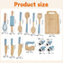 Set Sets Wooden Kids Safe Knife and Kids Baking for Real Cooking, Toddler Montessori Kitchen Tools, Cooking and Baking