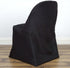 1 Set Efavormart Black Linen Polyester Folding Chair Covers for Dining Chairs Party Wedding Banquet Outdoor Event