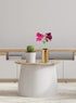 5.5" 2.75" Serene Spaces Living Matte Gold Floral Capsule Vase, Stylish Flower Vases for Centerpieces at Weddings