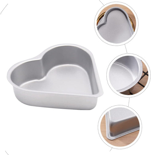 3pcs Heart Pudding Mold Cake Making Tray, Non-stick Heart Cake Pan, Donut Molds, Baking Supplies